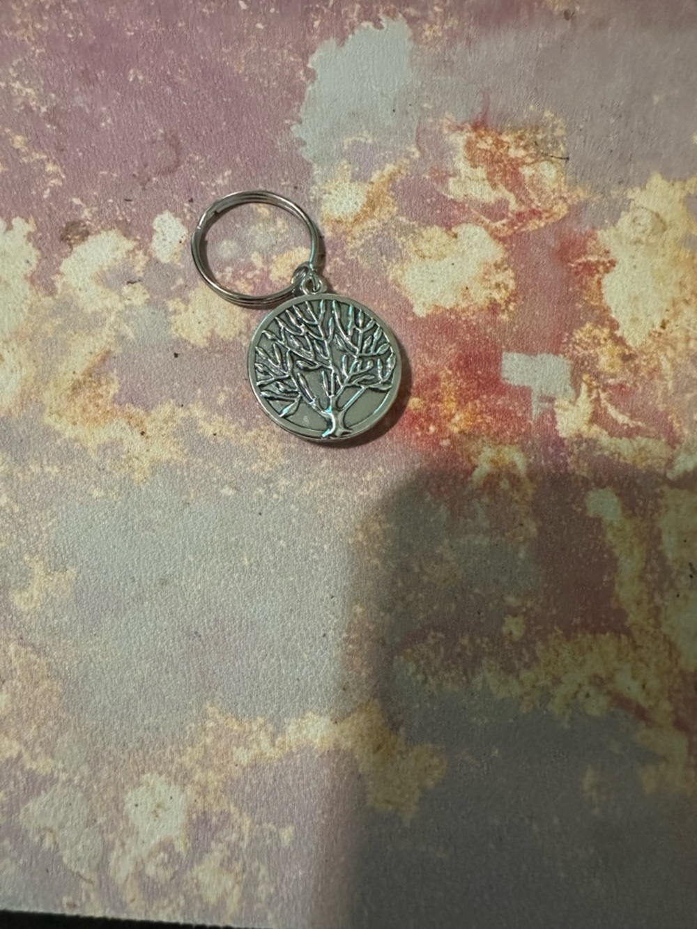 "Strong" Inspirational Bottlecap Keychain - Pink Accent - Picture 2 of 2